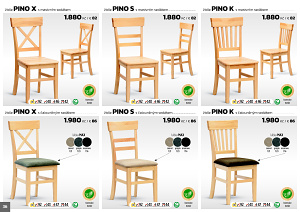 Jídelní židle a stoly